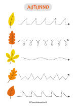 Scheda di pregrafismo sull'autunno per la Scuola dell'Infanzia 01