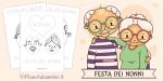 Schede di pregrafismo sulla festa dei nonni in PDF da stampare