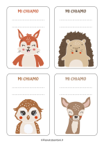 Segnaposto con animali da stampare 4