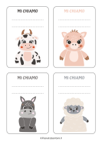 Segnaposto con animali da stampare 5