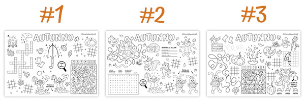 Tovagliette dedicate all'autunno in PDF