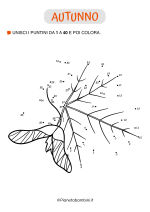 Unisci i puntini autunno da stampare 12