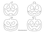 Sagome di zucca di Halloween piccole da stampare 2