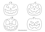 Sagome di zucca di Halloween piccole da stampare 3