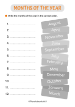 Esercizio sui mesi in inglese 14