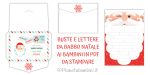 Buste da Babbo Natale ai bambini in PDF da stampare e ritagliare