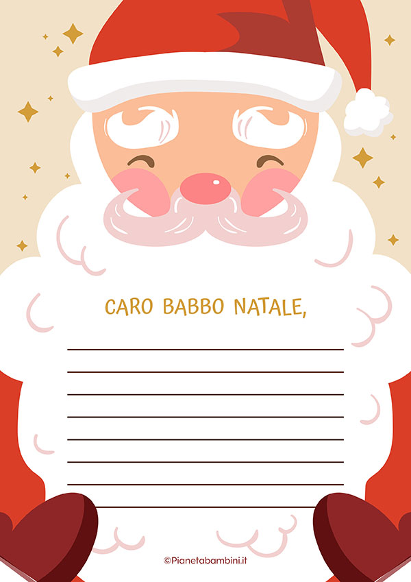 Modello di lettera a Babbo Natale n.29