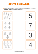 Schede didattiche conta e collega da stampare 07