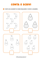 Schede didattiche conta e scrivi da stampare 05