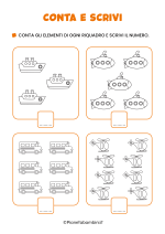 Schede didattiche conta e scrivi da stampare 06