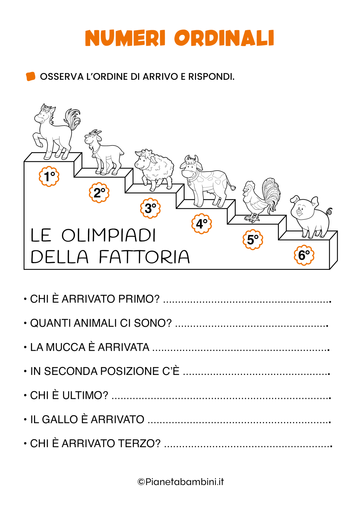 Schede Didattiche sui Numeri Ordinali per la Scuola Primaria ...