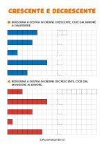 Scheda didattica sull'ordine crescente e decrescente per la classe prima 2