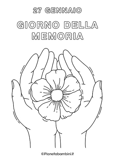 Disegno sul Giorno della Memoria da colorare 2