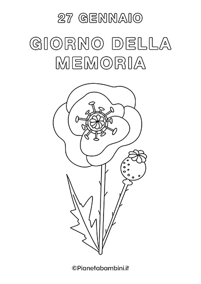 Disegno sul Giorno della Memoria da colorare 3