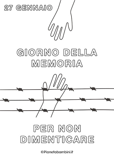 Disegno sul Giorno della Memoria da colorare 4