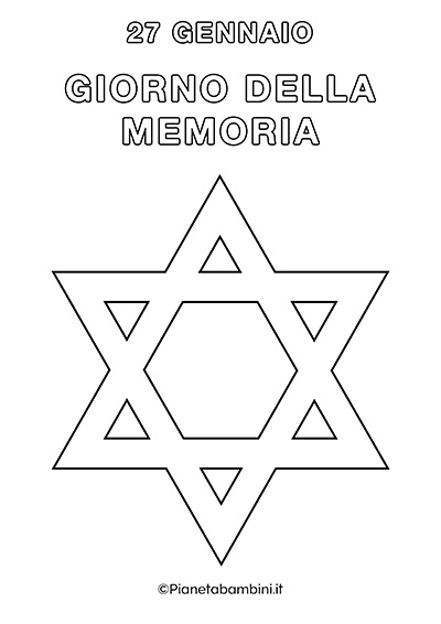 Disegno sul Giorno della Memoria da colorare 6