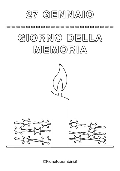 Disegno sul Giorno della Memoria da colorare 7