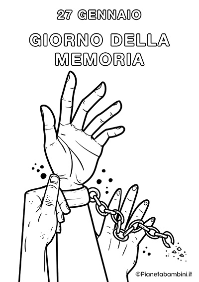 Disegno sul Giorno della Memoria da colorare 8