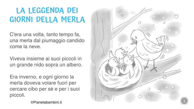 Qual è Il Giorno Della Merla Giorni della Merla: la Storia Illustrata | PianetaBambini.it