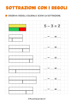 Esercizi sottrazioni con i regoli 2