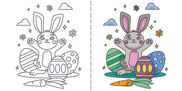 Disegni di Pasqua da stampare e colorare