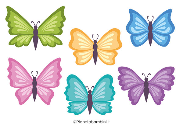 Farfalle colorate da stampare per decorazioni - raccolta 3
