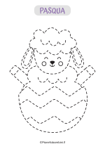 Scheda di pregrafismo sull'agnello di Pasqua 2