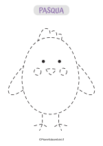 Scheda di pregrafismo sul pulcino di Pasqua 2
