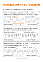 Problemi illustrati con la sottrazione - pagina 5 di 6