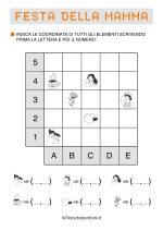 Scheda di Coding per la Festa della Mamma con coordinate 10