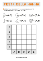 Scheda di Coding per la Festa della Mamma con coordinate 12