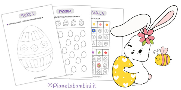 Schede didattiche di Pasqua per bambini della Scuola dell'Infanzia