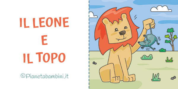 Video e testo in PDF da stampare della favola "Il leone e il topo"