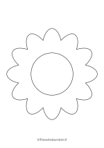 Sagoma di fiore grande da stampare 14
