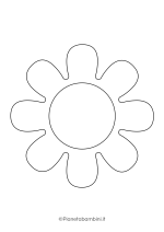 Sagoma di fiore grande da stampare 16