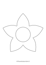 Sagoma di fiore grande da stampare 17