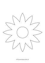 Sagoma di fiore grande da stampare 19