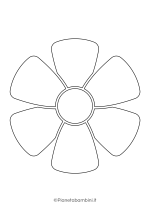Sagoma di fiore grande da stampare 20