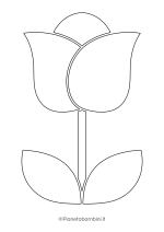 Sagoma di fiore grande da stampare 21