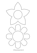 Sagome fiori medie da stampare 13