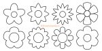 Sagome di fiori da stampare e ritagliare per lavoretti