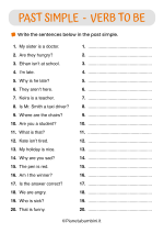 Esercizio sul Past Simple Verb To Be 6