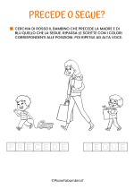 Scheda didattica su precede e segue pag. 4