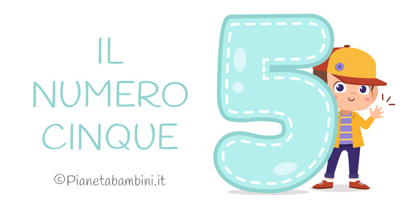 Schede didattiche sul numero 5 per la classe prima della Scuola Primaria