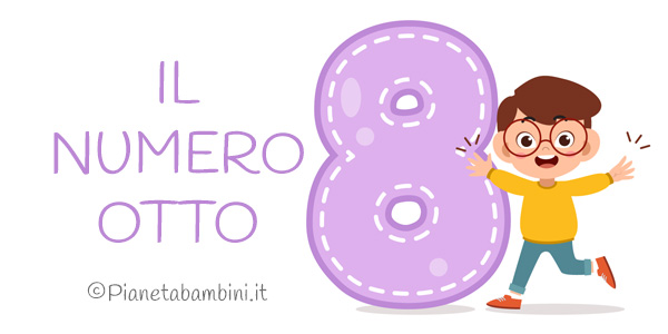 Schede didattiche sul numero 8 per la classe prima della Scuola Primaria