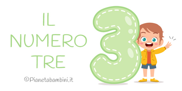 Schede didattiche sul numero 3 per la classe prima della Scuola Primaria
