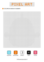 Pixel Art - Colora Numeri - Pesce pagliaccio