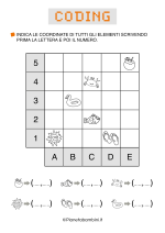Scheda di coding con coordinate sull'estate nr. 14