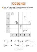 Scheda di coding con coordinate sull'estate nr. 15