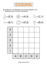 Scheda di coding con coordinate sull'estate nr. 17